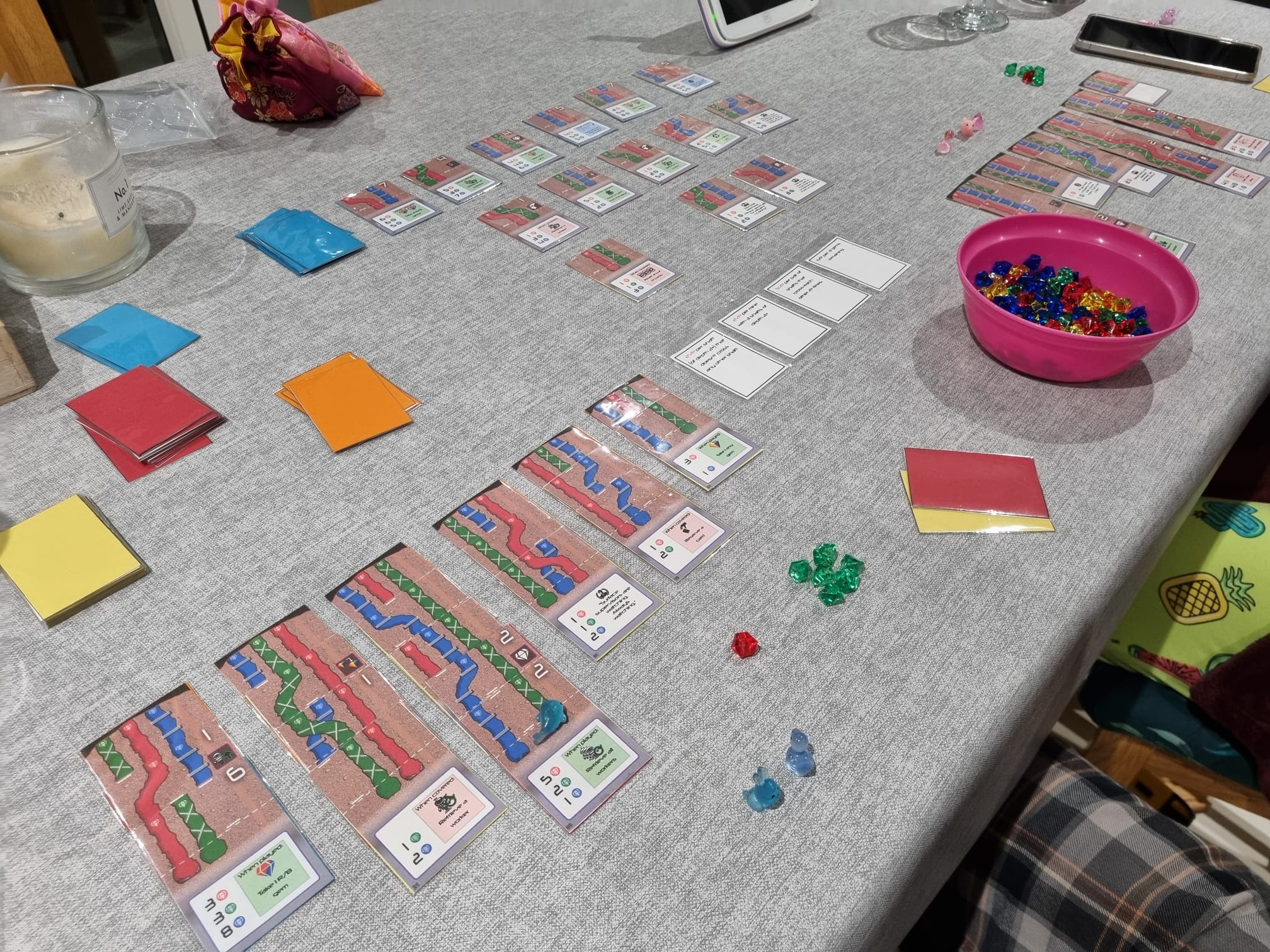 Asteroid Miners — prototype board and components